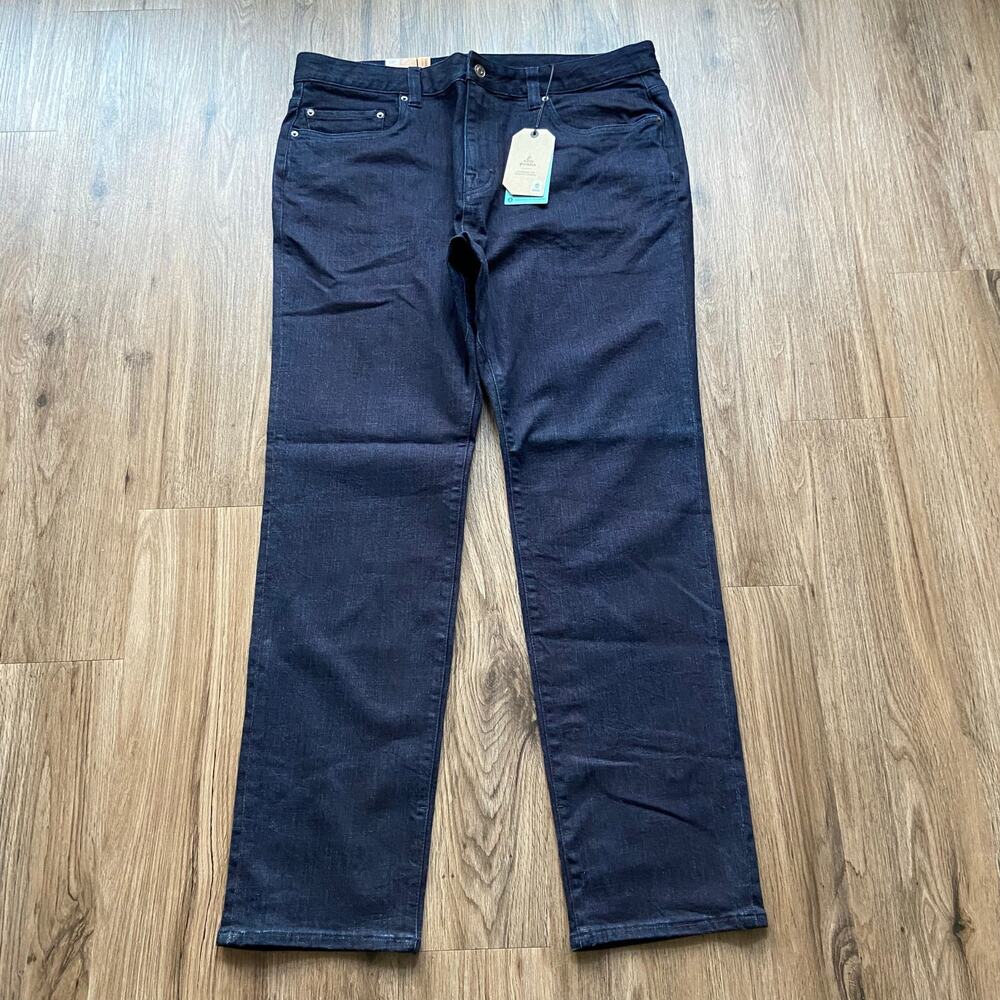 Prana Hillgard Slim Jean Mens 38x32 Rinse Wash Tapered Leg Stretch Denim Outdoor
